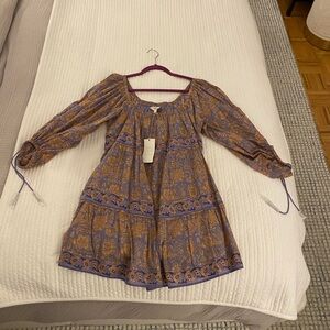 Cleobella - Mini Hattie dress- purple, size small, pockets, NWT!!